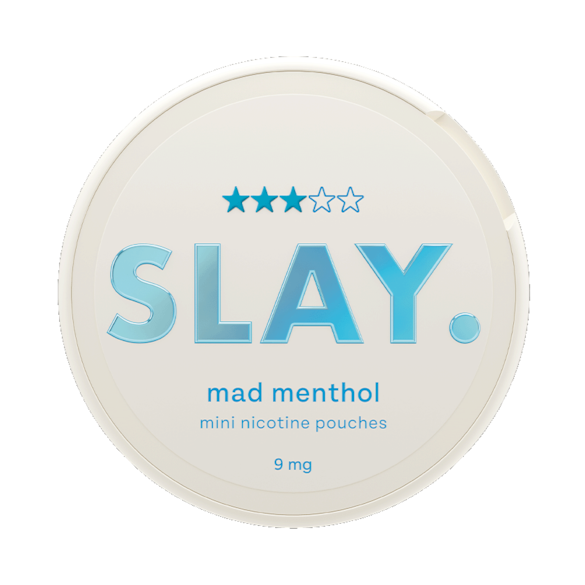 Slay Mad Menthol 9MG Mini Nicotine Pouches Front View