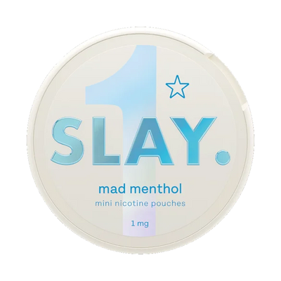 Slay Mad Menthol Mini 1MG Nicotine Pouches Front View
