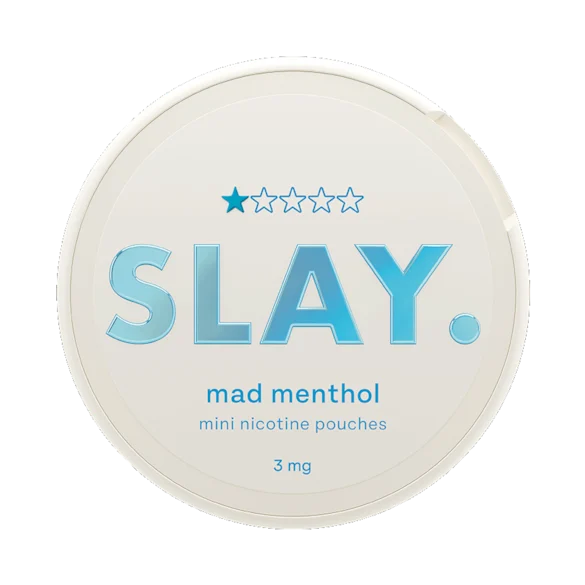 Slay Mad Menthol 3MG Mini Nicotine Pouches Front View