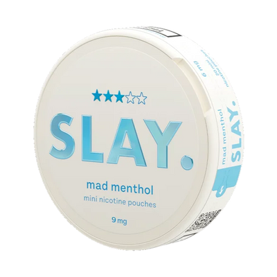 Slay Mad Menthol 9MG Mini Nicotine Pouches Side View