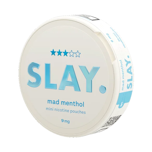 Slay Mad Menthol 9MG Mini Nicotine Pouches Side View