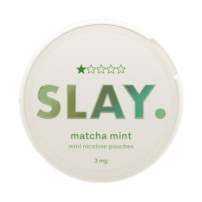 Slay Matcha Mint 3MG Mini Nicotine Pouches Front View