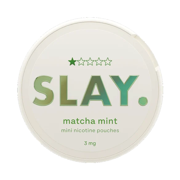 Slay Matcha Mint 3MG Mini Nicotine Pouches Front View
