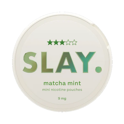 Slay Matcha Mint 9MG Mini Nicotine Pouches Front View