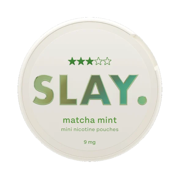 Slay Matcha Mint 9MG Mini Nicotine Pouches Front View