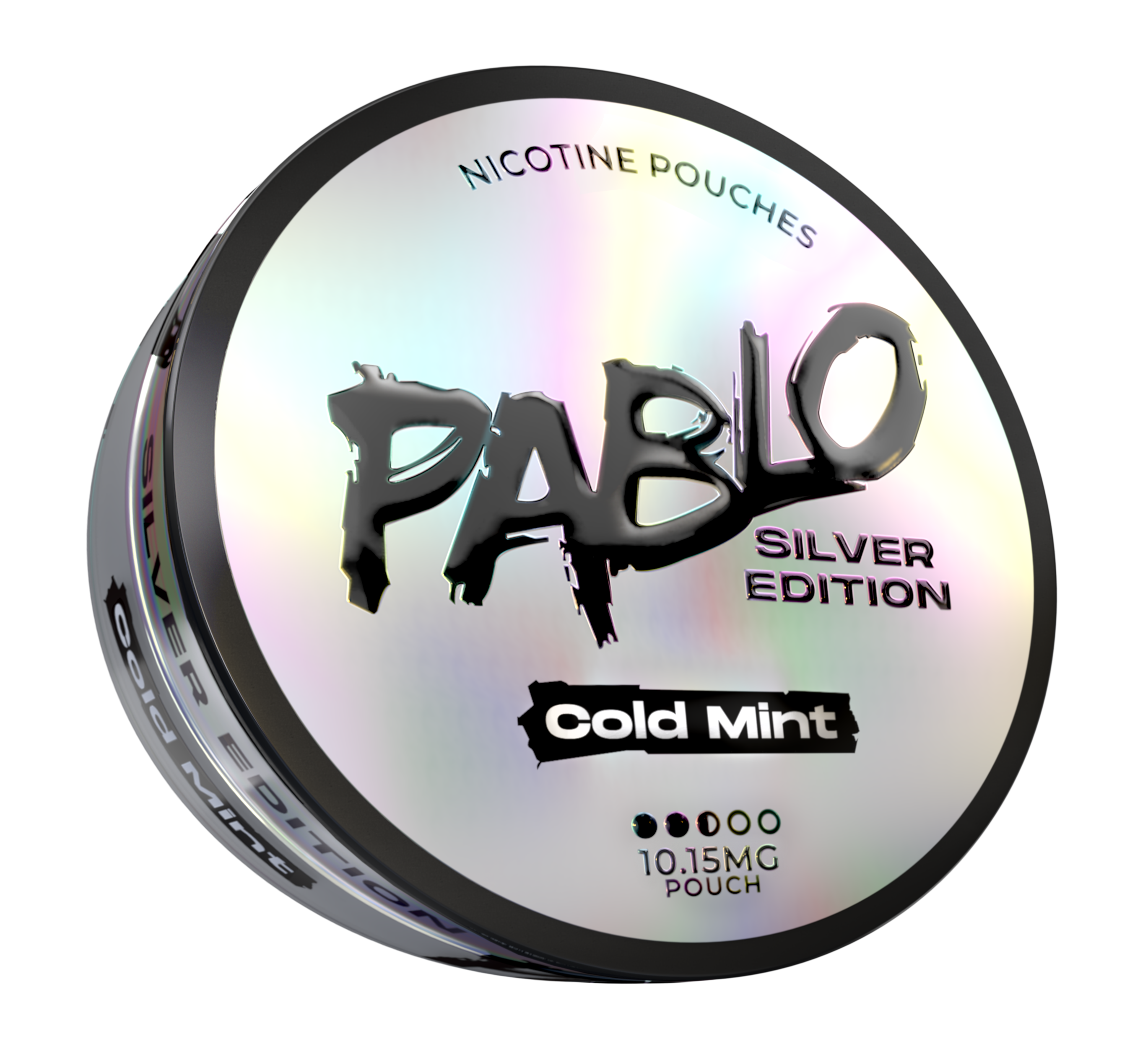Pablo Silver Cold Mint Side View Nicotine Pouches