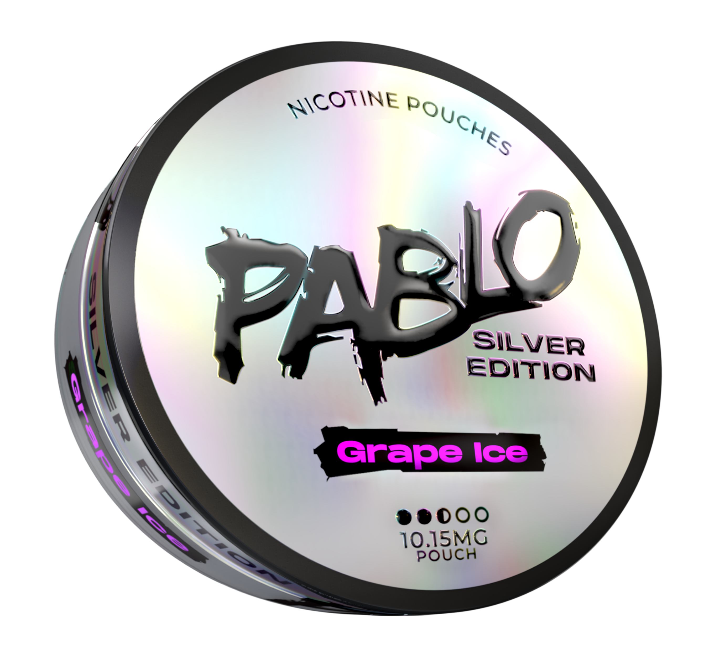 Pablo Silver Grape Ice Side View Nicotine Pouches