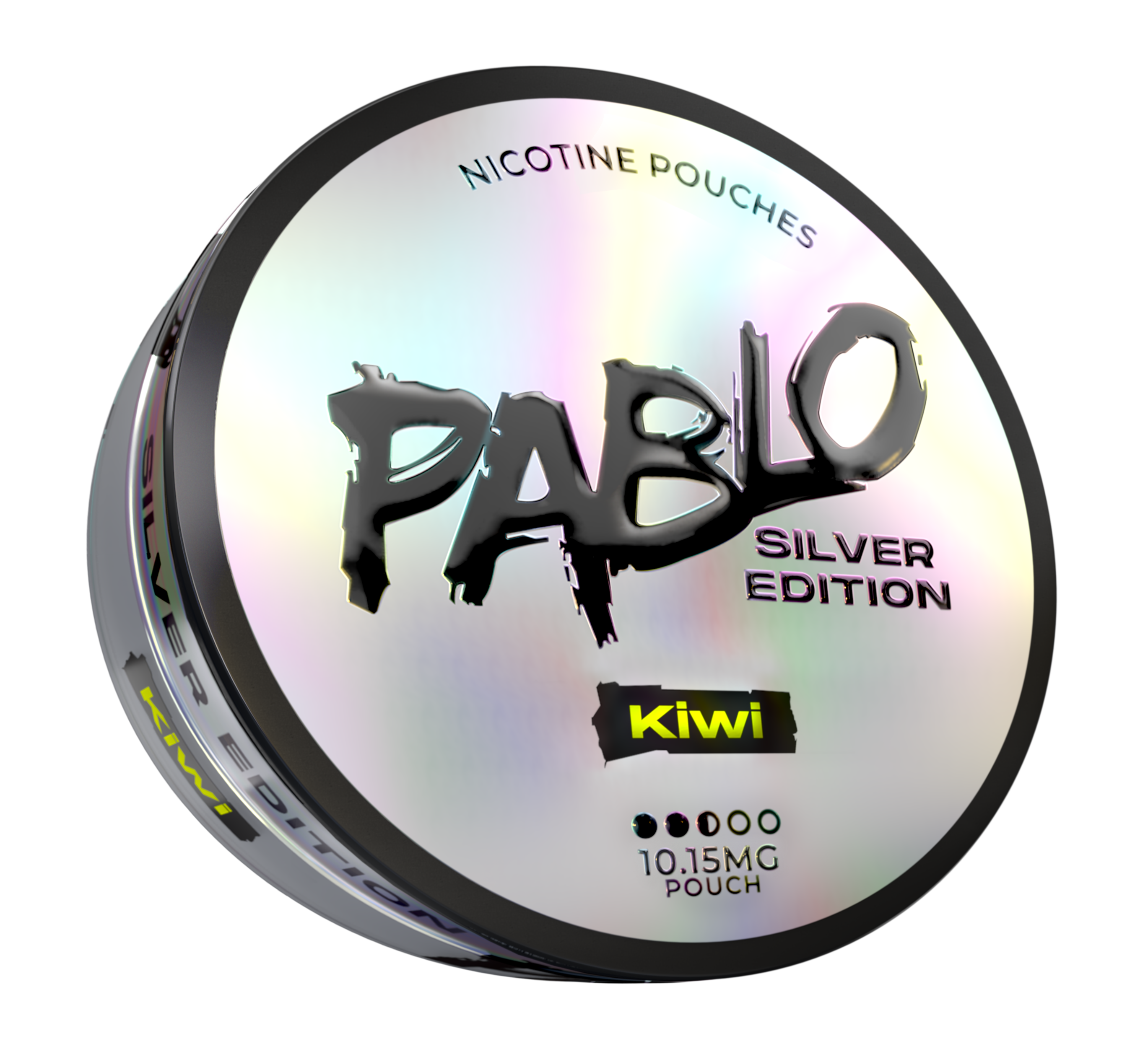 Pablo Silver Kiwi Side View Nicotine Pouches
