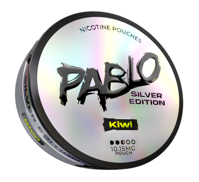 Pablo Silver Kiwi Side View Nicotine Pouches