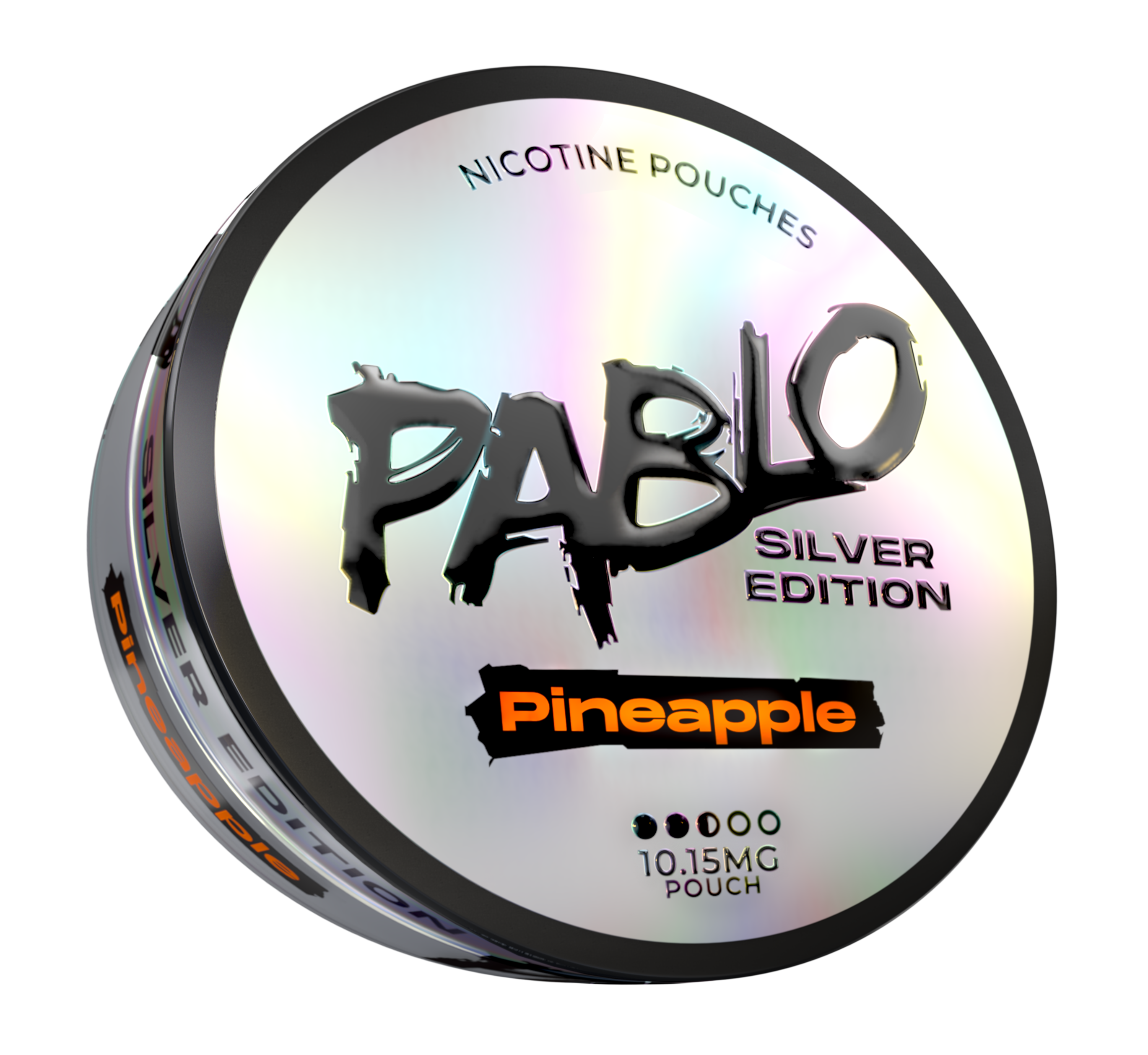 Pablo Silver Pineapple Side View Nicotine Pouches