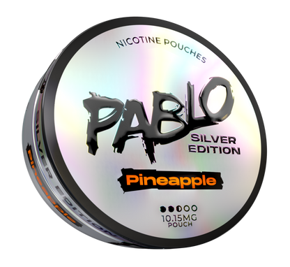 Pablo Silver Pineapple Side View Nicotine Pouches