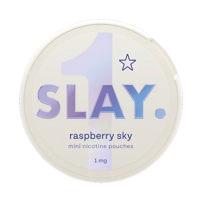 SLAY Raspberry Sky 1MG Mini Nicotine Pouches Front View