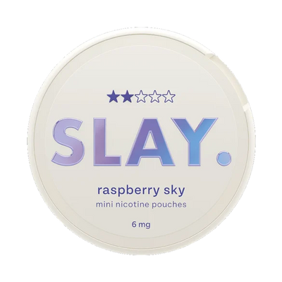Slay Raspberry Sky 6MG Mini Nicotine Pouches Front View