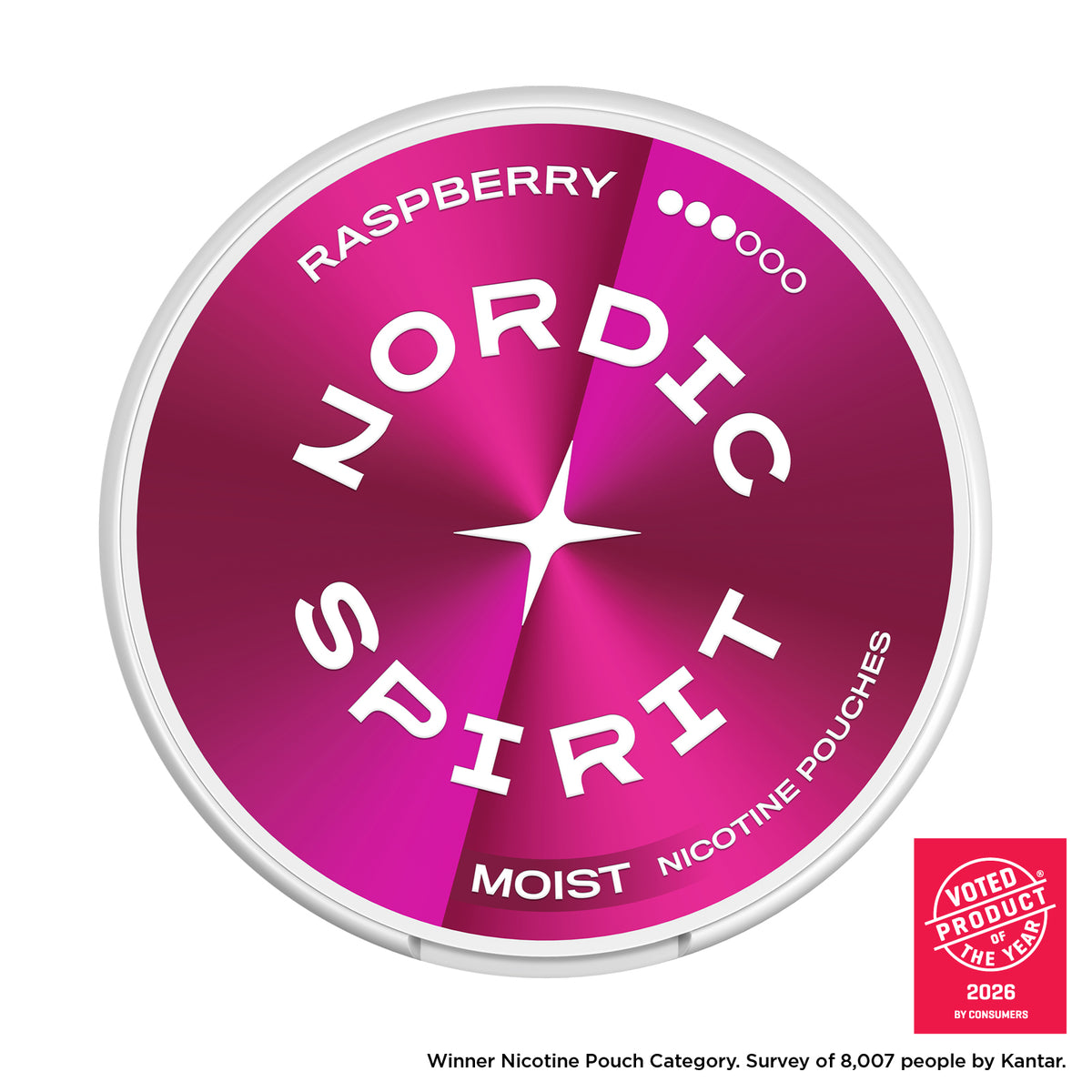 Nordic Spirit Raspberry Strong Moist Nicotine Pouches
