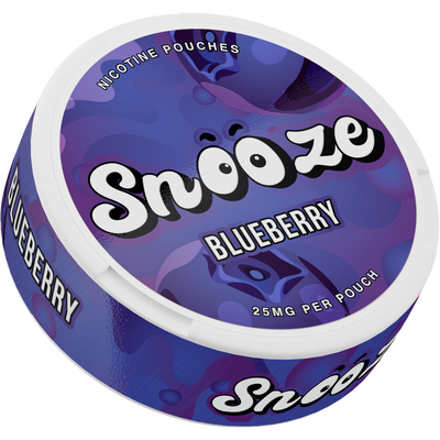 Snooze Blueberry Side View Nicotine Pouches