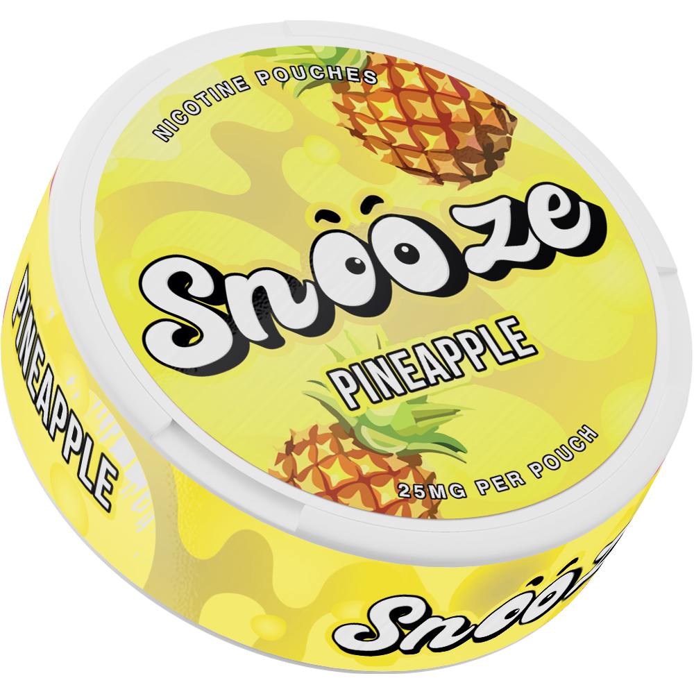 Snooze Pineapple Side View Nicotine Pouches