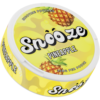Snooze Pineapple Side View Nicotine Pouches