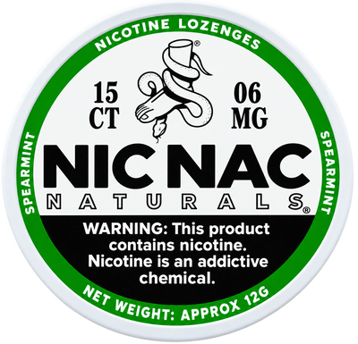 Nic Nac Naturals Spearmint 6MG Nicotine Lozenges