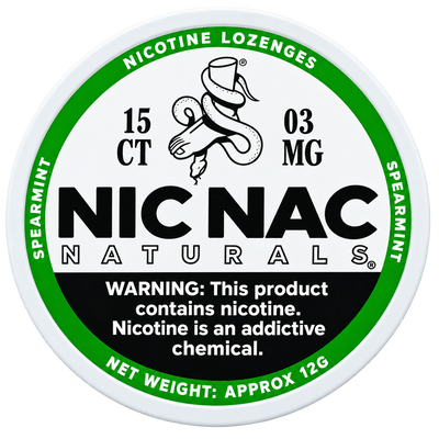 Nic Nac Naturals Spearmint 3MG Nicotine Lozenges