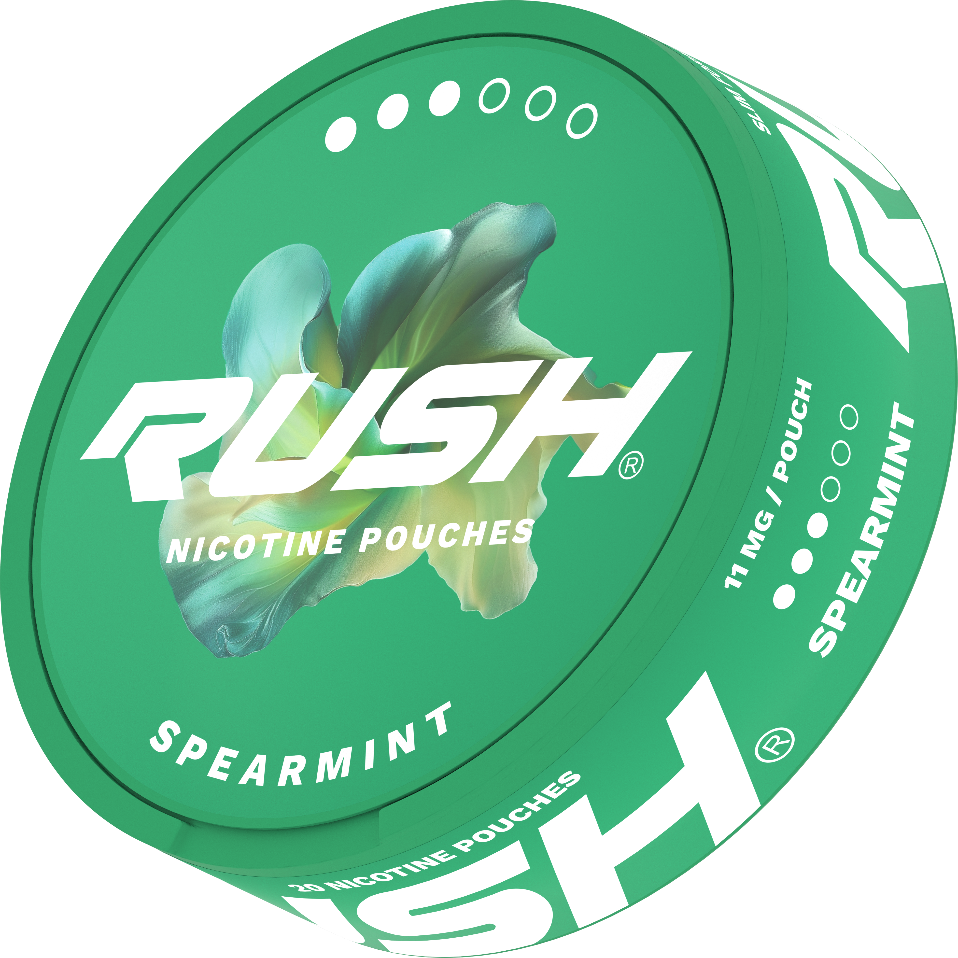 Rush Pro Spearmint Side View Nicotine Pouches