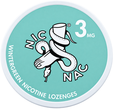 Nic Nac Wintergreen 3MG Nicotine Lozenges