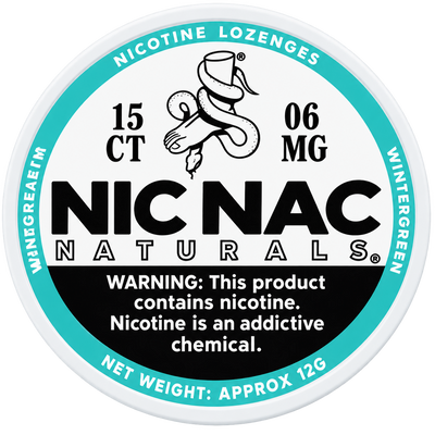 Nic Nac Naturals Wintergreen 6MG Nicotine Lozenges