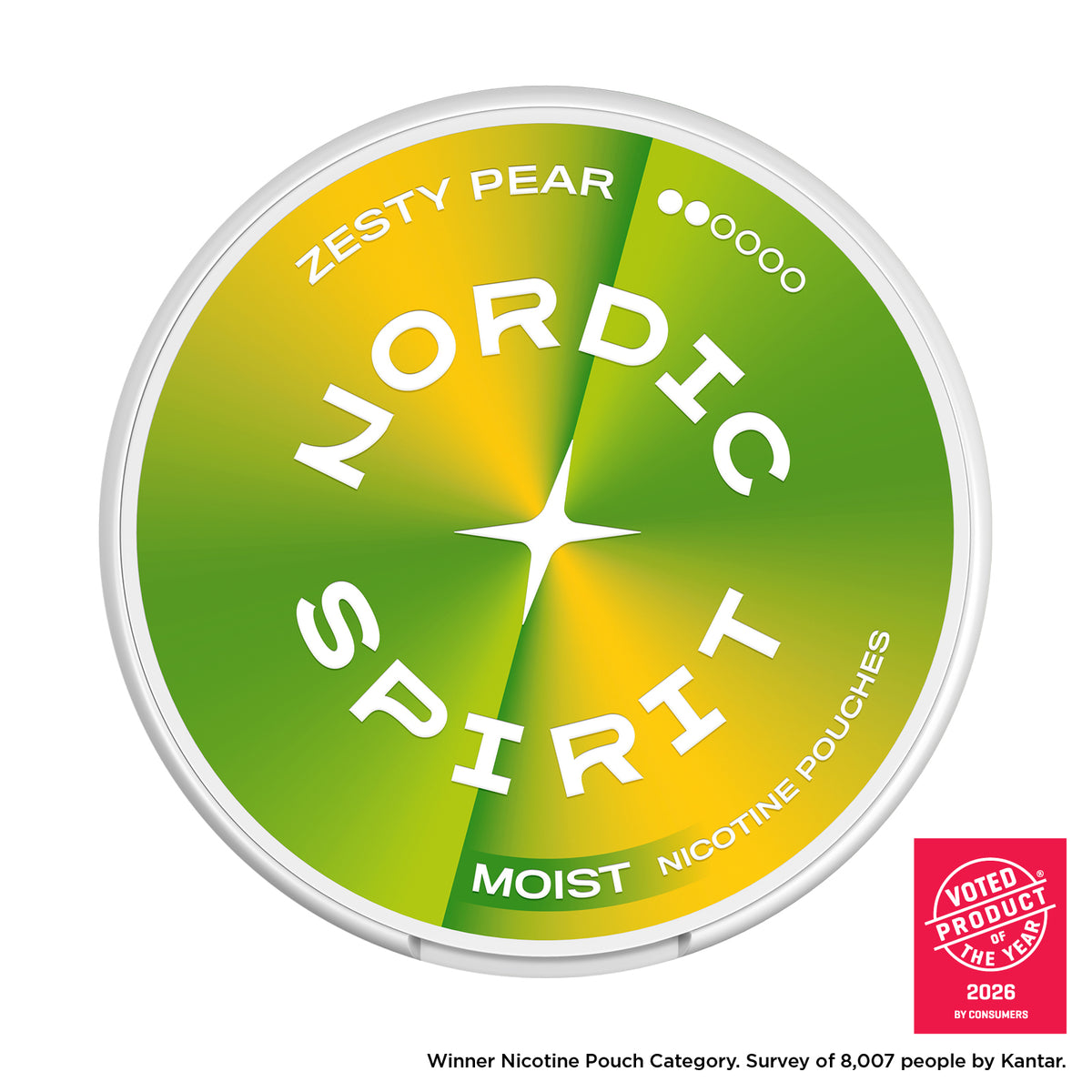 Nordic Spirit Zesty Pear Regular Moist Nicotine Pouches