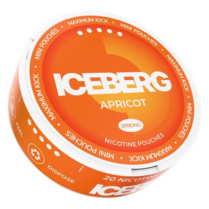 Iceberg Mini Apricot Side View Nicotine Pouches