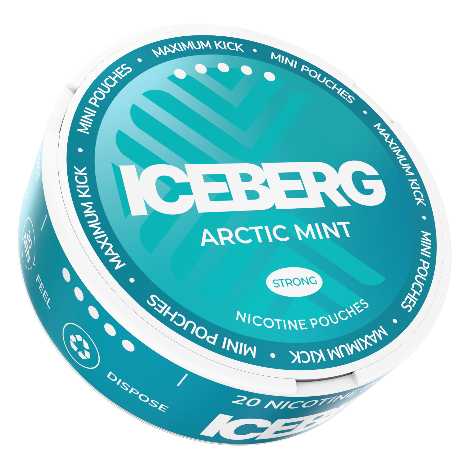 Iceberg Mini Arctic Mint Side View Nicotine Pouches