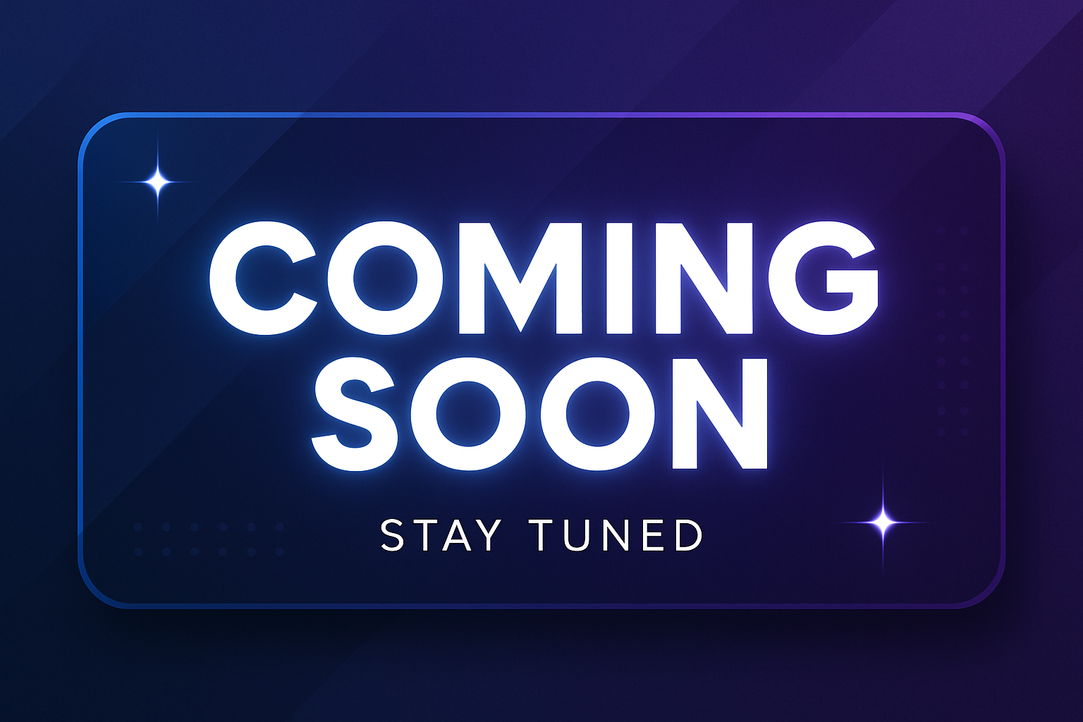 COMING SOON ALERT