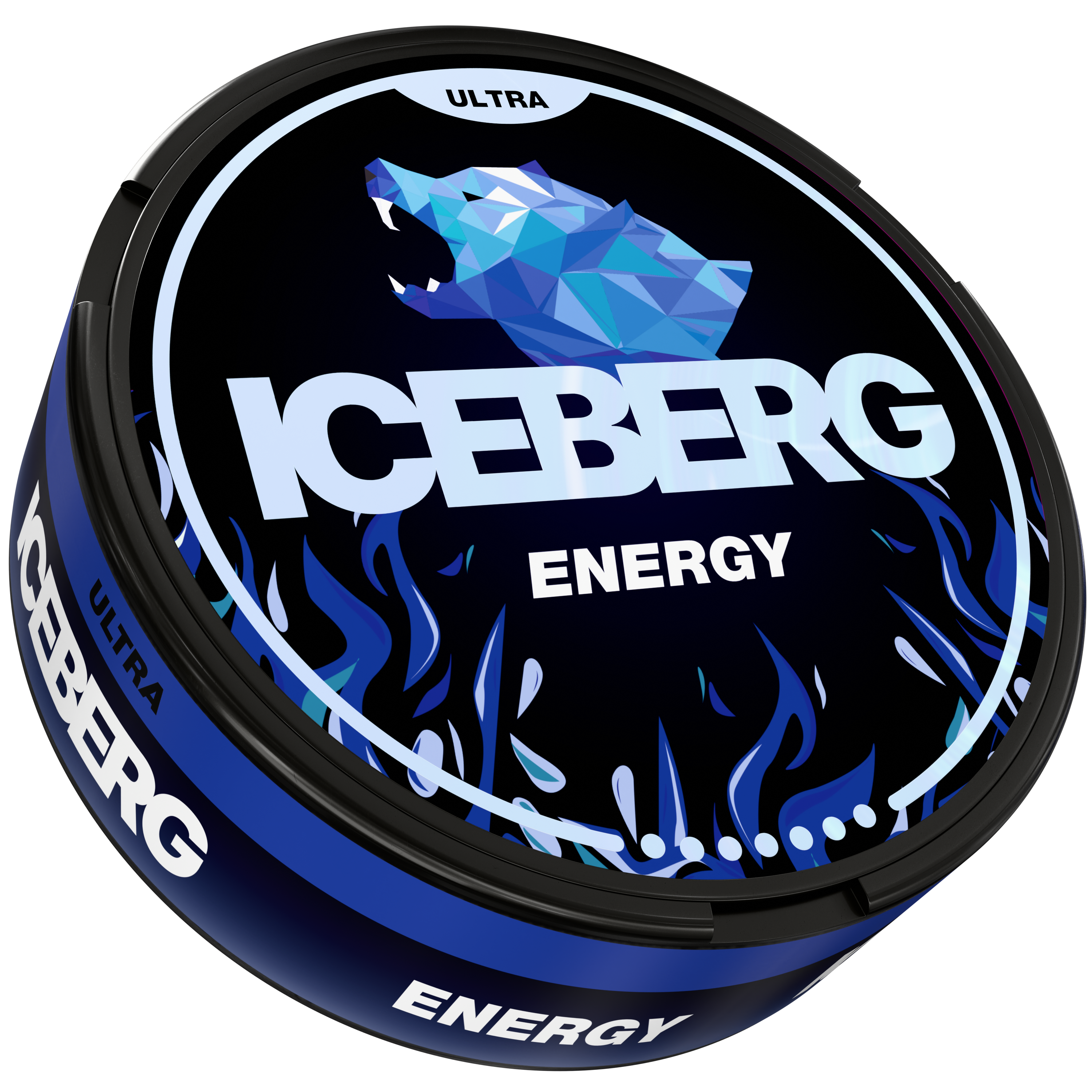 Iceberg Ultra Energy Nicotine Pouches Side View