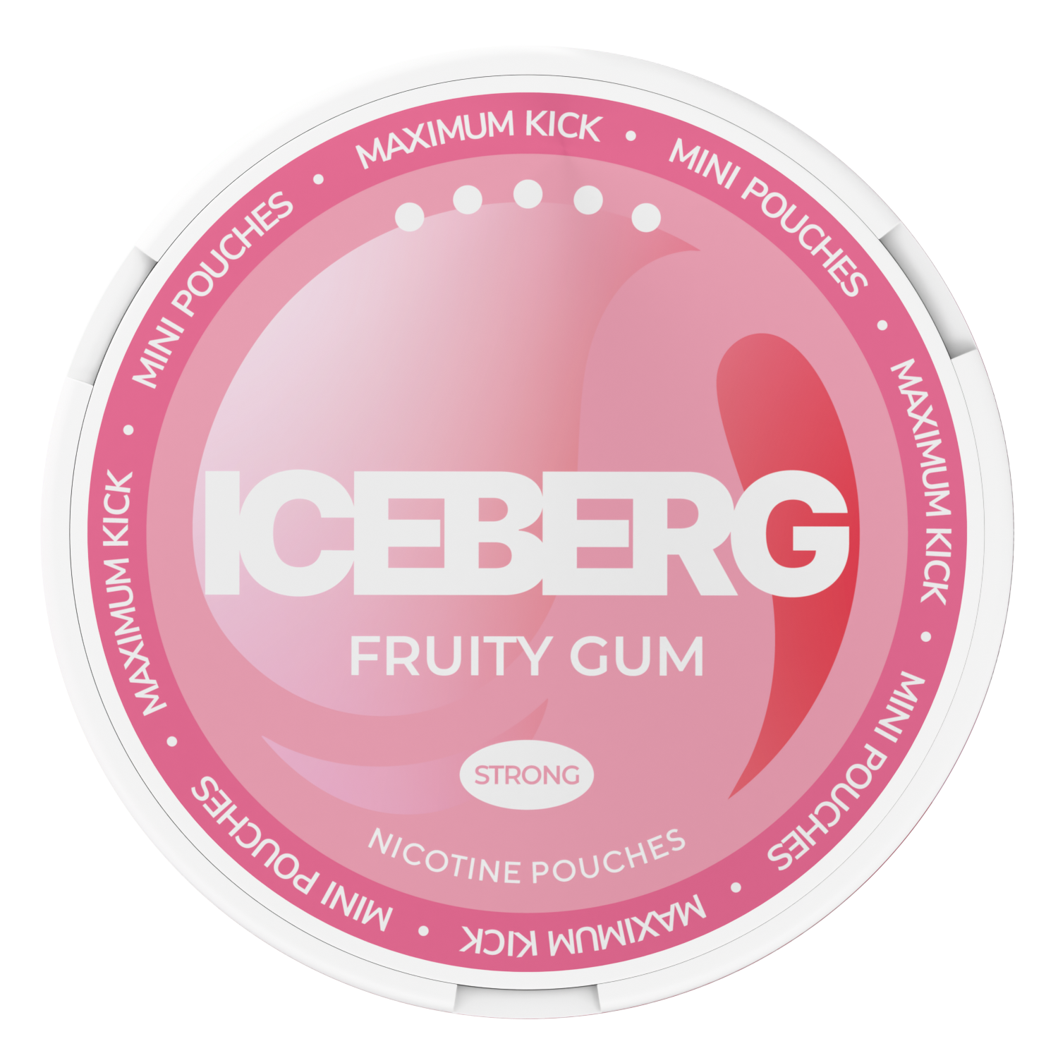 Iceberg Mini Fruity Gum Top View Nicotine Pouches