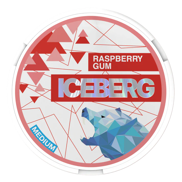 ICEBERG MEDIUM Raspberry Gum | Pouches Online – pouchline