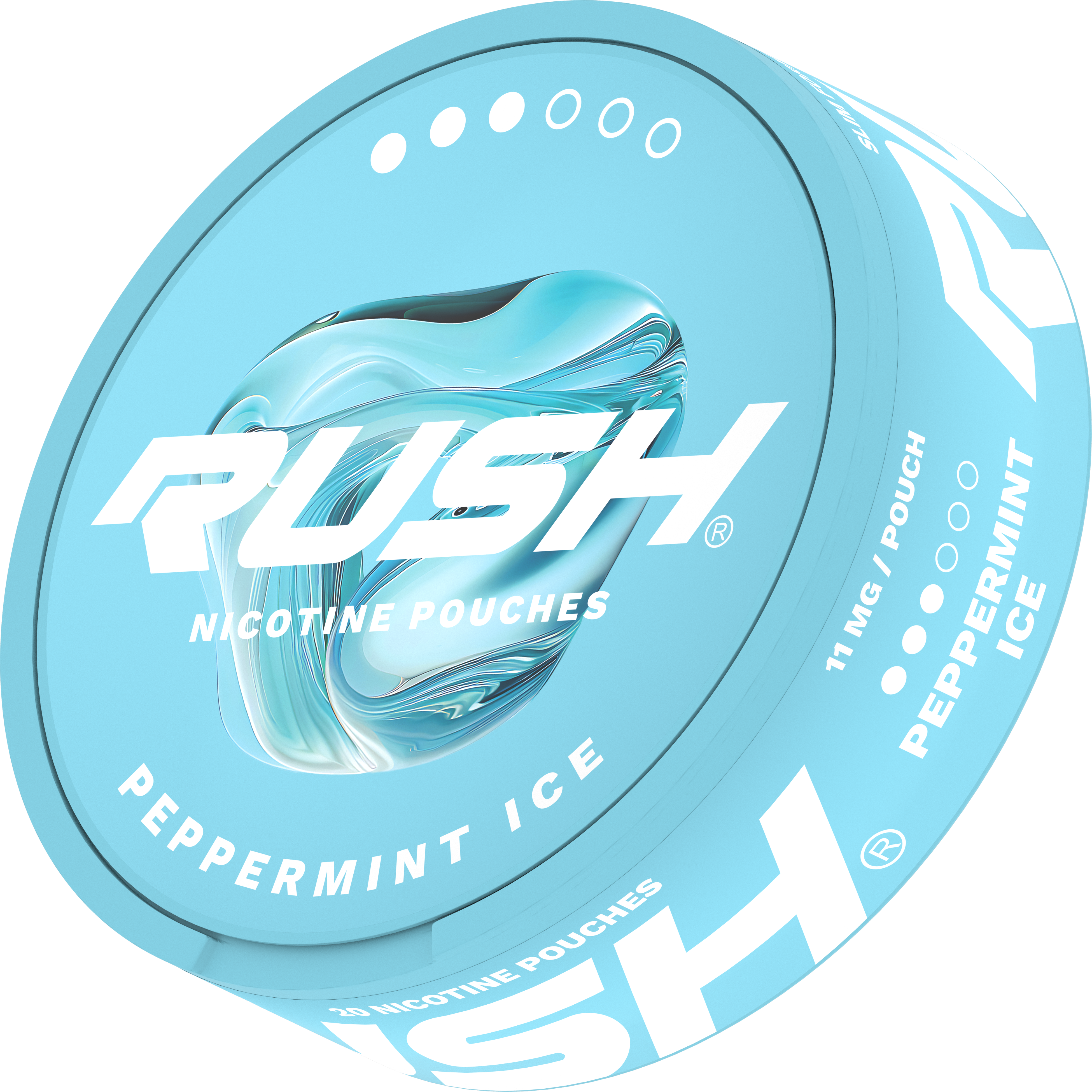 Rush Pro Peppermint Ice Side View Nicotine Pouches
