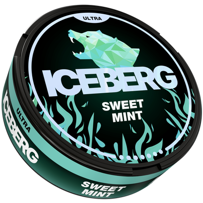 Iceberg Ultra Sweet Mint Nicotine Pouches Side View